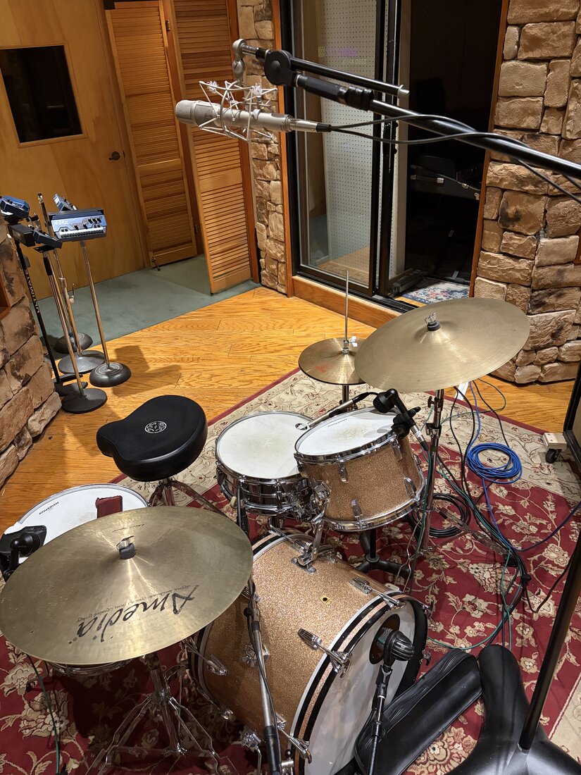Mic'd up kick drum